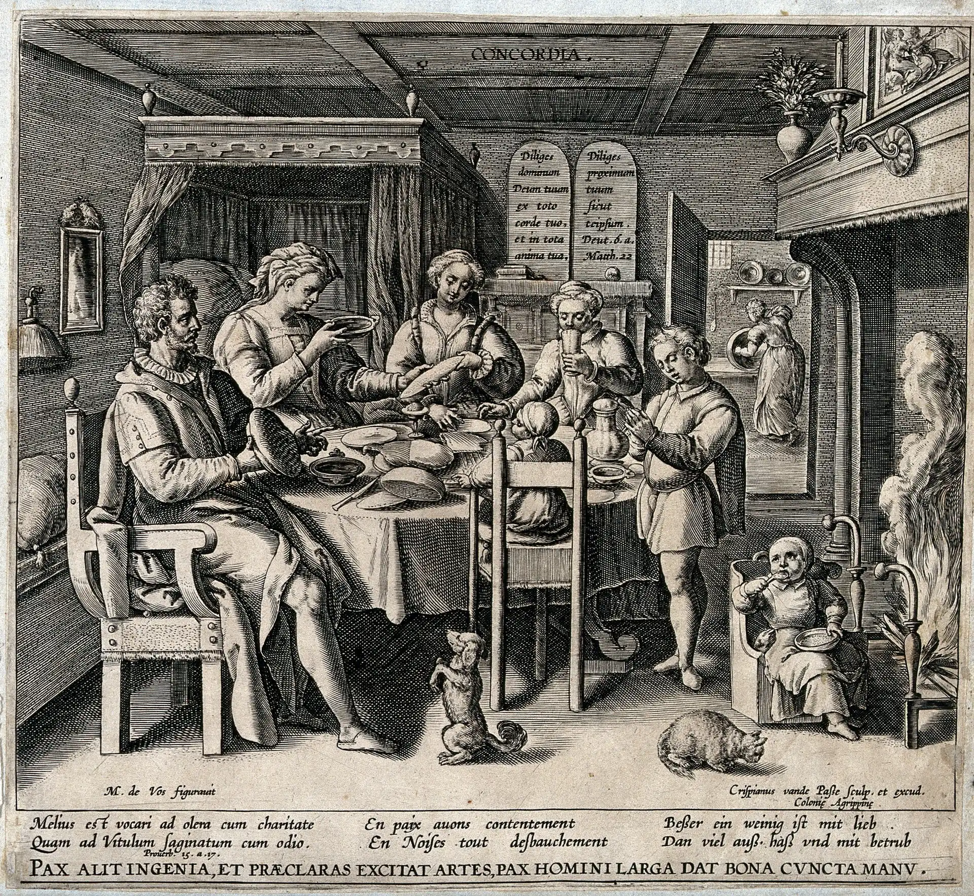 Gezin rond de eettafel